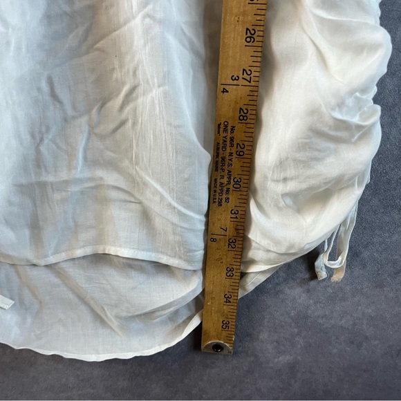 ALLSAINTS ISLE White Ruched Sides Dress Lightweight Loose Fit US 2 **See Pics** - Picture 14 of 14